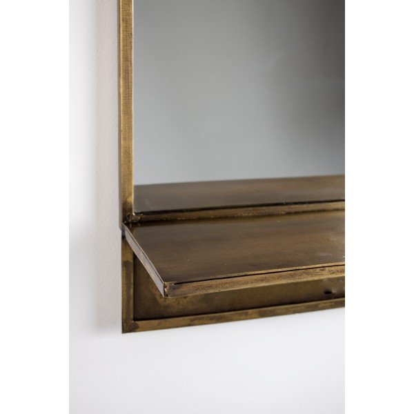 Sienas spogulis ar plauktu 37x61 cm Feyza – White Label-image-2