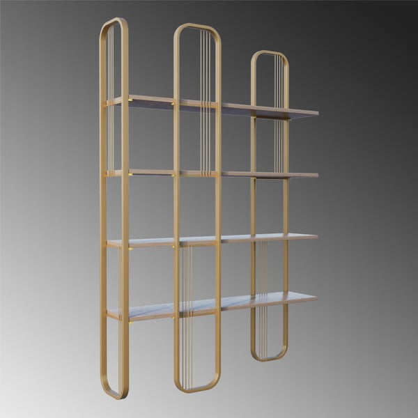 Zelta krāsas plaukts ar priedes koka imitāciju 125x180 cm Sierra – Kalune Design-image-4