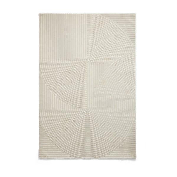 Krēmkrāsas mazgājams paklājs no pārstrādātas šķiedras 120x170 cm Flores – Think Rugs
