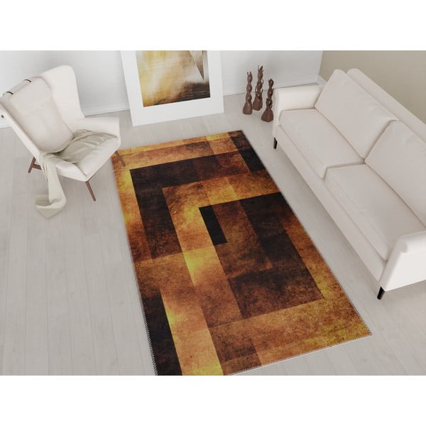 Oranžs mazgājams paklājs 120x180 cm – Vitaus-image-1