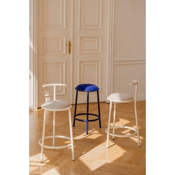 Zila metāla bāra taburete (sēdekļa augstums 68 cm) Hogo – noo.ma-image-1