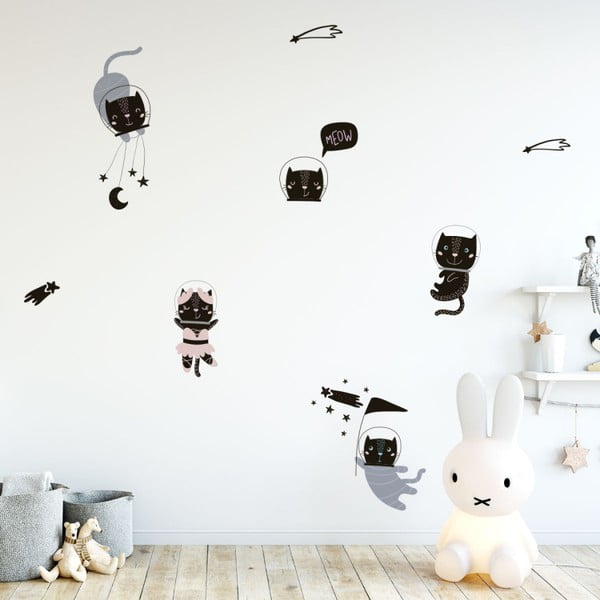 Sienas uzlīmju komplekts Ambiance Scandinavian Animals Cosmonaut Cats-image-1