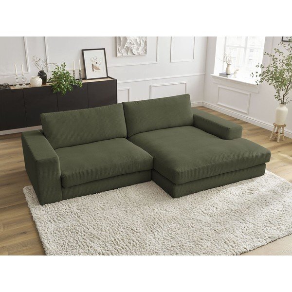Zaļš velveta stūra dīvāns (ar labo stūri/ar zvilni) Leonard – Bobochic Paris-image-4