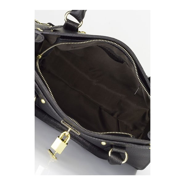 Melna ādas rokassoma Giulia Massari Clementine-image-3