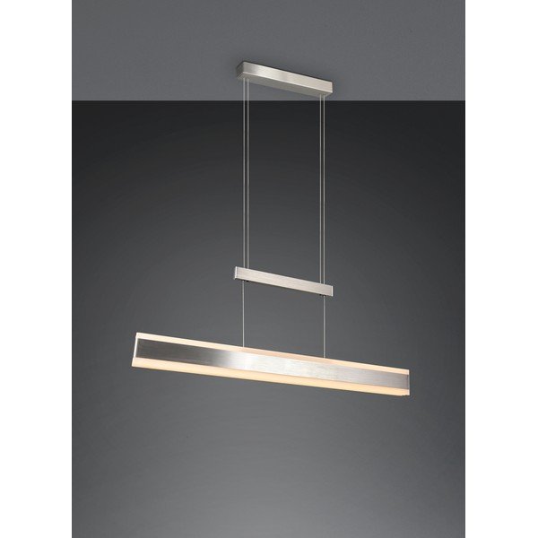 Matētas sudraba krāsas LED piekaramā lampa ar metāla abažūru Arcola – Trio-image-1