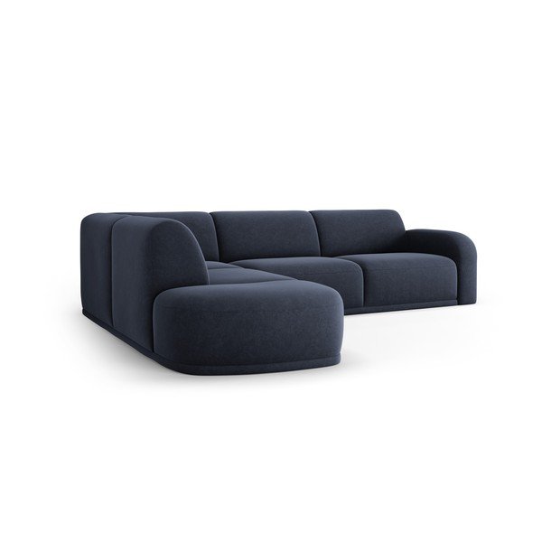 Tumši zils samta stūra dīvāns Erin – Micadoni Home-image-3