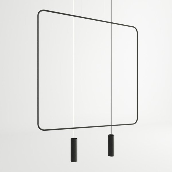 Melna metāla piekaramā lampa RANA – Thoro-image-2
