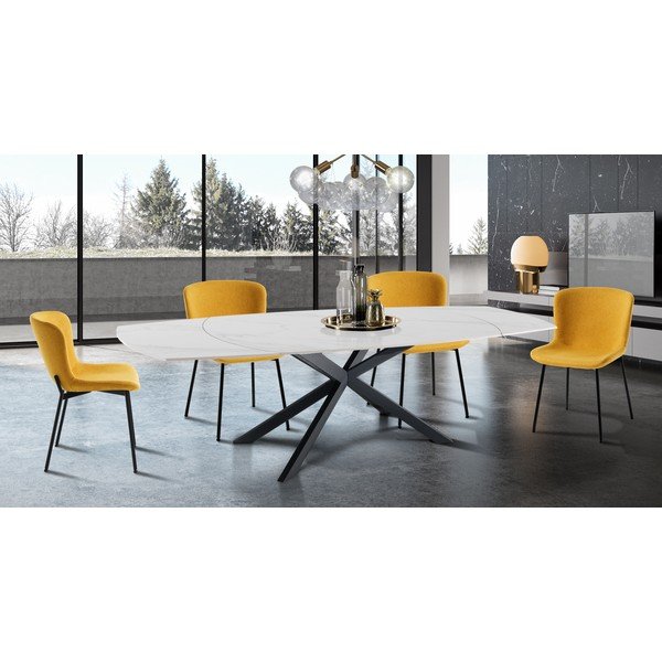 Okera dzelteni pusdienu krēsli (2 gab.) Snug – Tomasucci-image-1