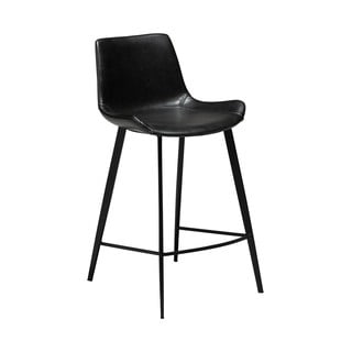 Melns eko ādas bāra krēsls DAN-FORM Denmark Hype, augstums 91 cm
