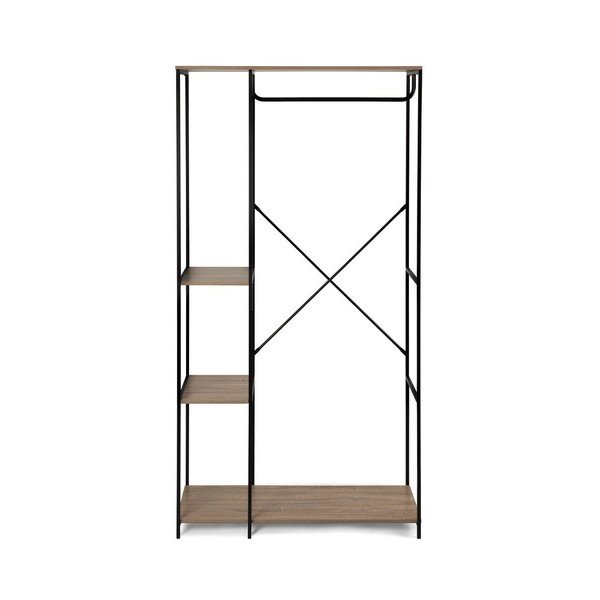 Melna tērauda priekšnama iekārta 90x170x40 cm Aris – Bonami Essentials