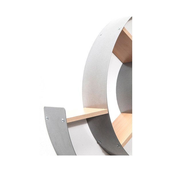 Pelēks sienas grāmatu plaukts Kare Design Snail-image-2