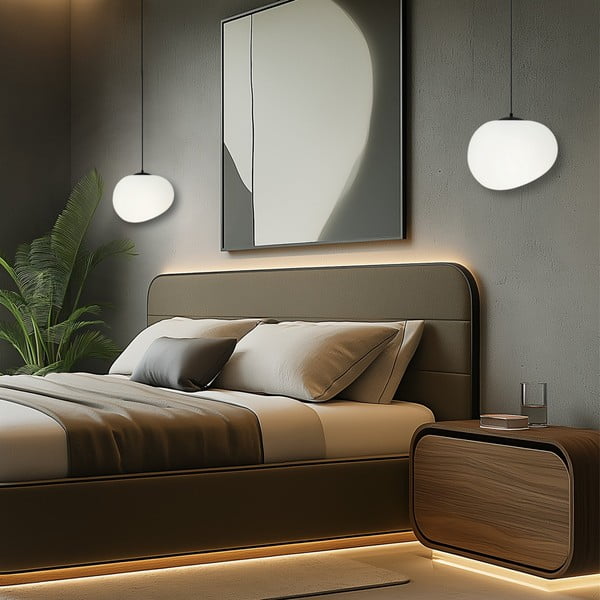 Melnbalta piekaramā lampa ø 25 cm Stones – Candellux Lighting-image-1