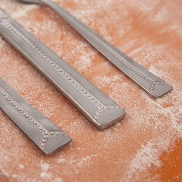 Sudraba krāsas nerūsējošā tērauda galda piederumi (24 gab.) Bright – Orion-image-2