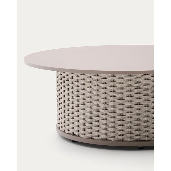 Metāla apaļš dārza kafijas galdiņš ø 99 cm Sedalis – Kave Home-image-3