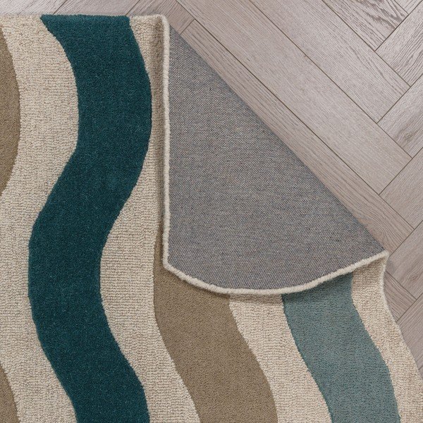 Zils ar rokām darināts vilnas paklājs 140x200 cm Cascade Wool – Flair Rugs-image-3