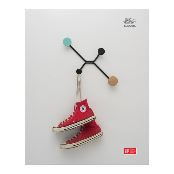 Melns sienas pakaramais ārējam stūrim ar piparmētru zaļu detaļu Gazzda Hook-image-4