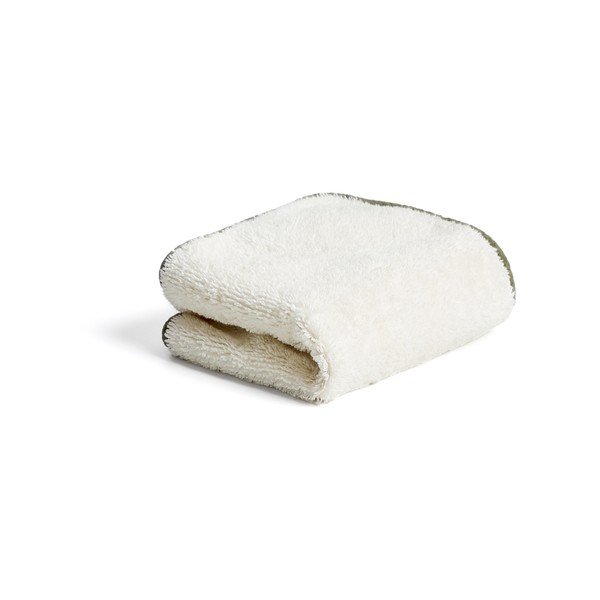 Balts/zaļš frotē kokvilnas dvielis 30x50 cm Sedora – Kave Home