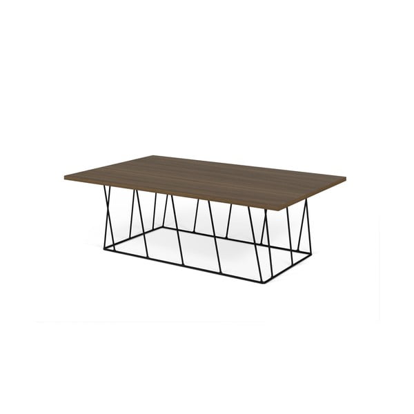 Žurnālgaldiņš ar valriekstu virsmu un melnām kājām TemaHome Helix-image-1