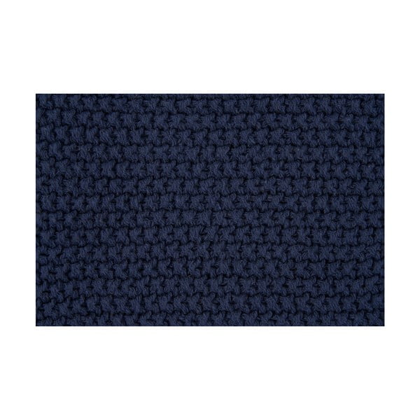 Tumši zils pleds no pārstrādātas kokvilnas 130x170 cm Santos – House Nordic-image-2