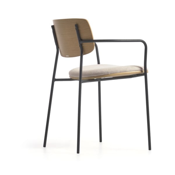 Melns/dabīga toņa pusdienu krēsls Maureen – Kave Home-image-4