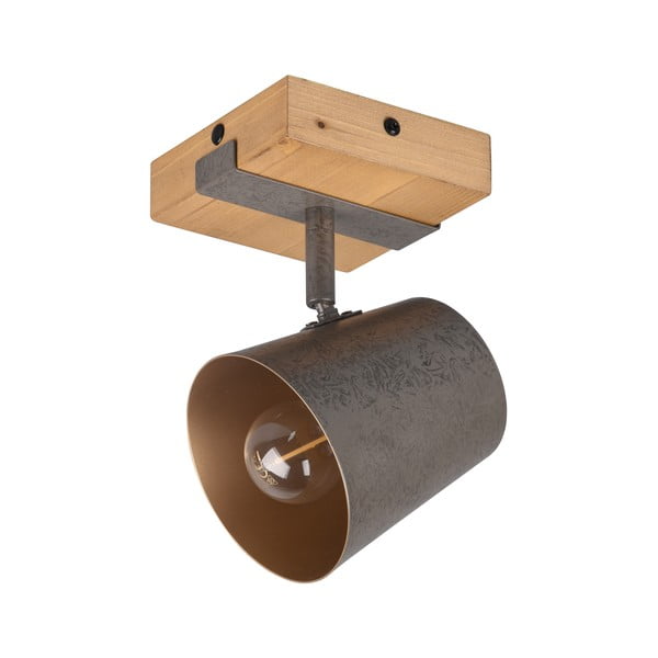 Tumši pelēka/dabīga toņa prožektora tipa lampa Bell – Trio-image-3