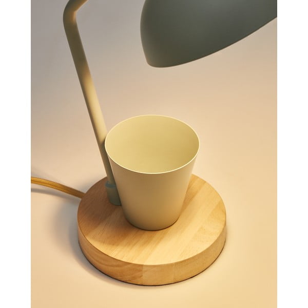 Piparmētru zaļa galda lampa ar metāla abažūru (augstums 37 cm) Katia – Kave Home-image-3