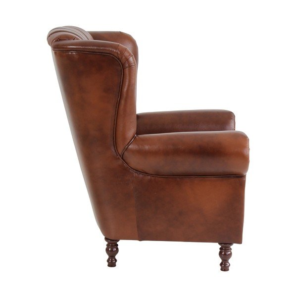 Brūns ādas atzveltnes krēsls Max Winzer Vary-image-2