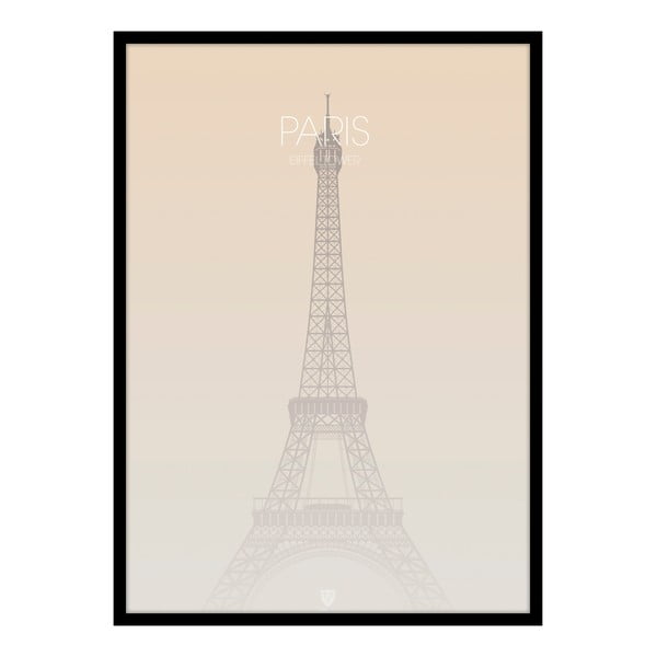 Plakāts ar rāmi 50x70 cm Paris Eiffel Tower – Malerifabrikken