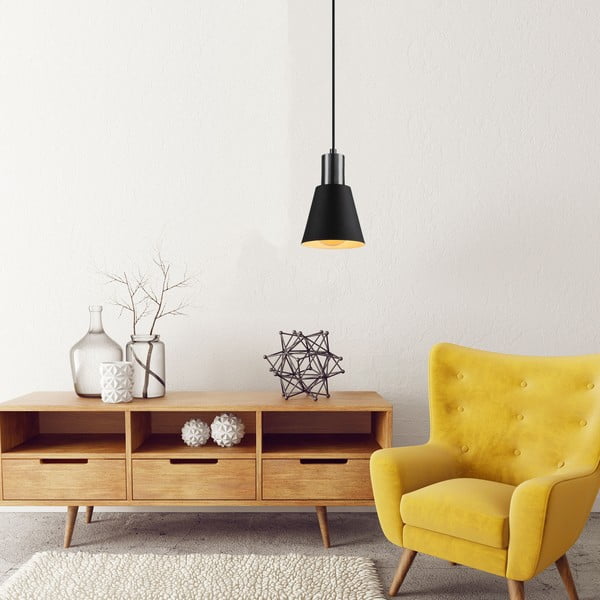 Melna piekaramā lampa ø 14 cm Kem – Opviq lights-image-1