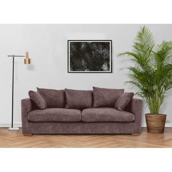 Tumši brūns dīvāns 220 cm Comfy – Scandic-image-1