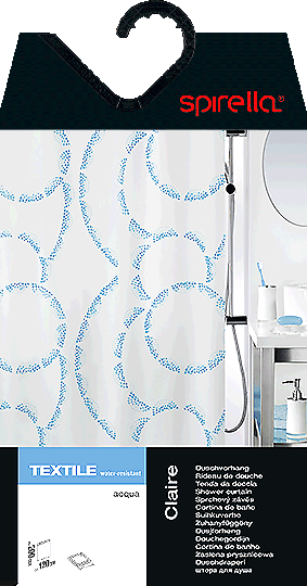 Dušas aizkars 180x200 cm Claire – Spirella-image-1