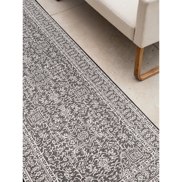 Melnbalts iekštelpu un āra celiņa paklājs 80x250 cm Duet Kona – NORTHRUGS-image-4
