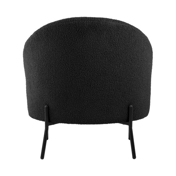 Melns atpūtas krēsls no buklē auduma Noble – Leitmotiv-image-3