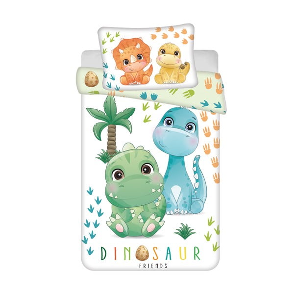 Kokvilnas bērnu gultas veļa 100x135 cm Dino – Jerry Fabrics