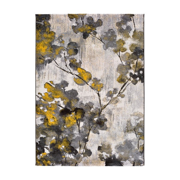 Dzeltens un pelēks paklājs Universal Bukit Mustard, 160 x 230 cm
