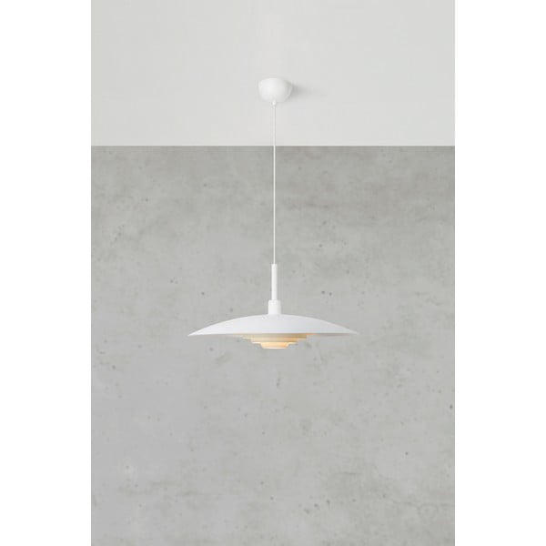 Balta piekaramā lampa ar metāla abažūru ø 57 cm Piny – Markslöjd-image-3