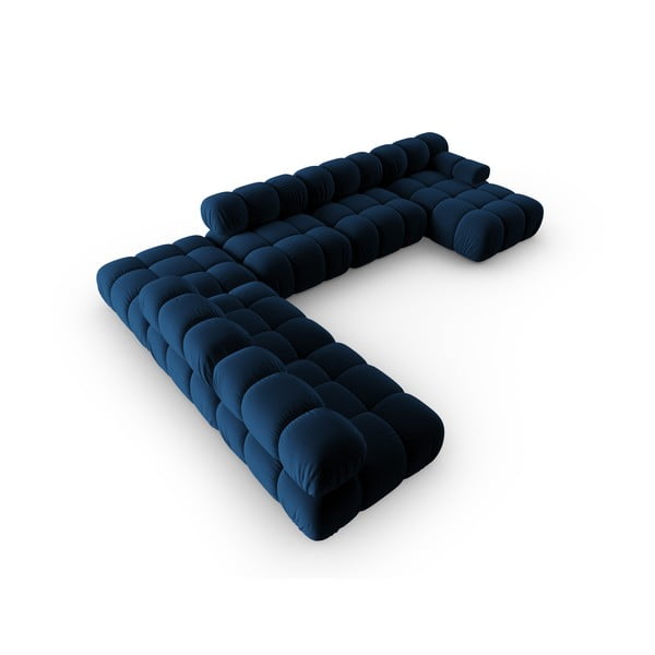 Zils samta dīvāns 379 cm Bellis – Micadoni Home-image-4