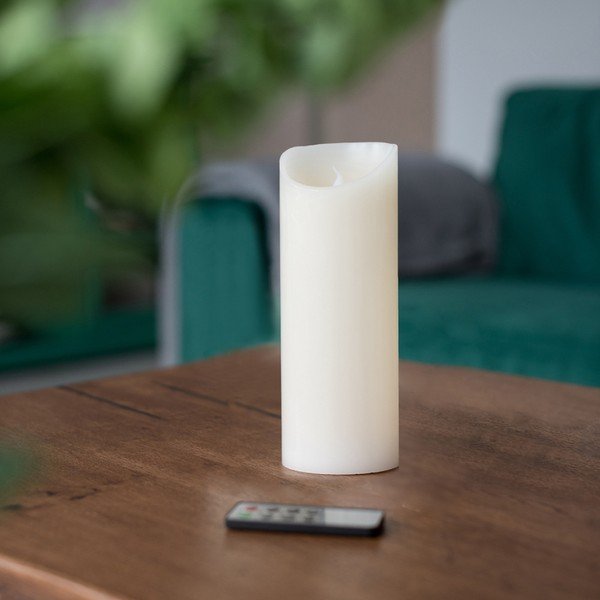 LED svece ar tālvadības pulti DecoKing Wax, augstums 20 cm-image-1
