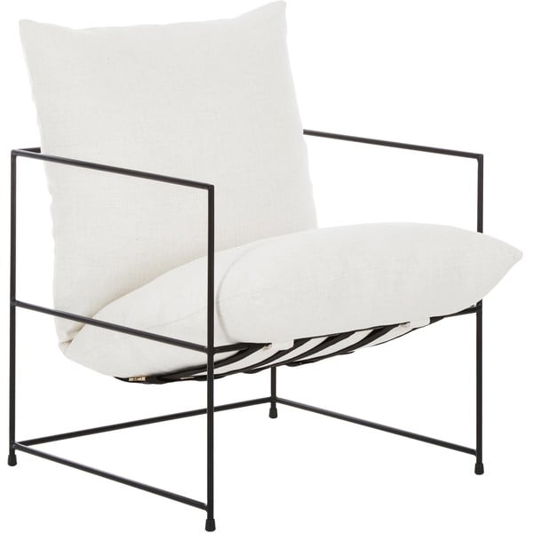 Balts krēsls ar metāla rāmi Wayne – Westwing Collection