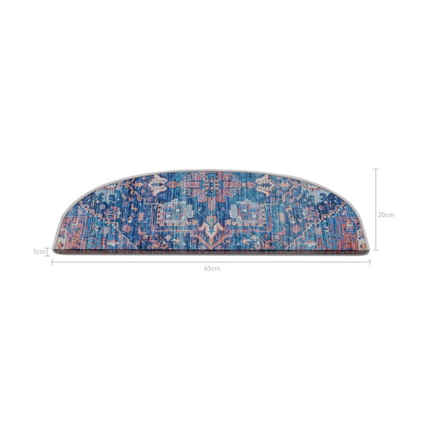 Zili kāpņu paklāji (16 gab.) 20x65 cm Yoruk – Vitaus-image-2