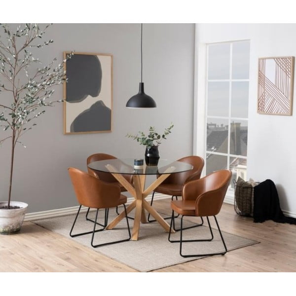 Ēdamgalds ar stikla virsmu Actona Heaven, ⌀ 119 cm-image-1