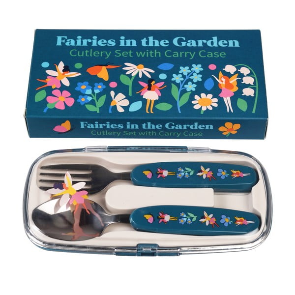 Zils nerūsējošā tērauda bērnu galda piederums (2 gab.) Fairies in the Garden – Rex London-image-2