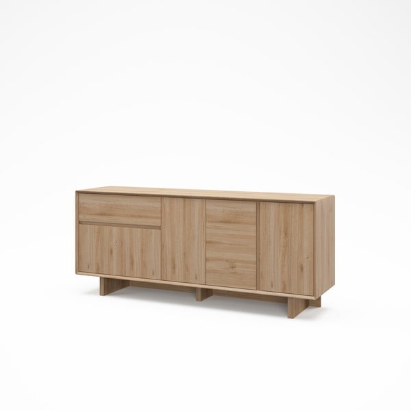 Dabīga toņa kumode ar ozolkoka imitāciju 180x76x45 cm Carpi – Marckeric-image-4