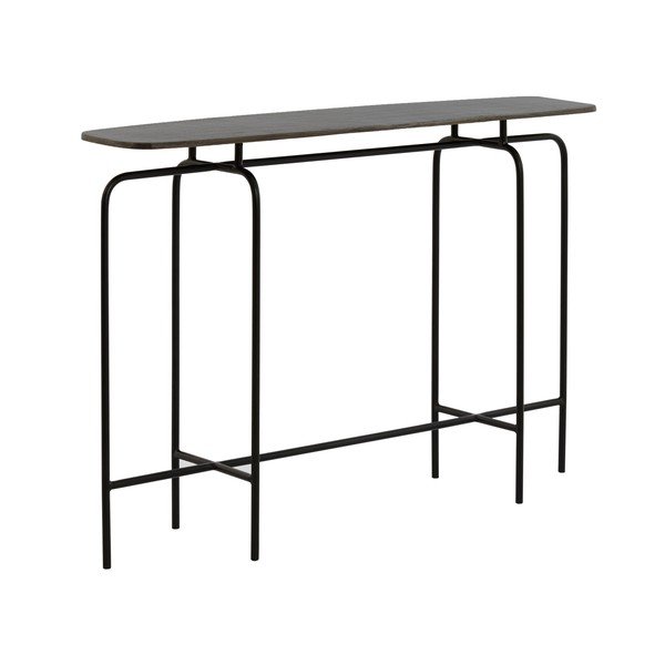 Melns metāla konsoles galds 30x120 cm Zapala – Light & Living-image-1