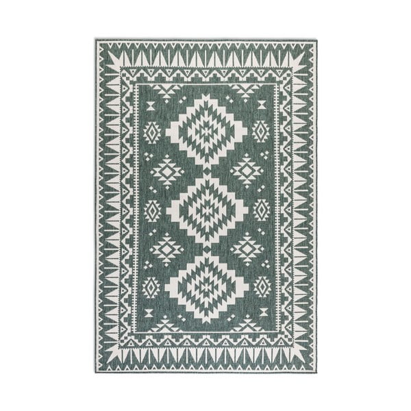 Zaļš/krēmkrāsas āra paklājs 160x230 cm Gemini – Elle Decoration-image-2