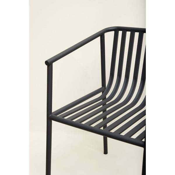 Melns metāla dārza atpūtas krēsls Villa – Hübsch-image-1