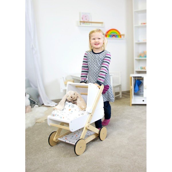 Koka rotaļu rati bērniem Legler Little Button-image-1