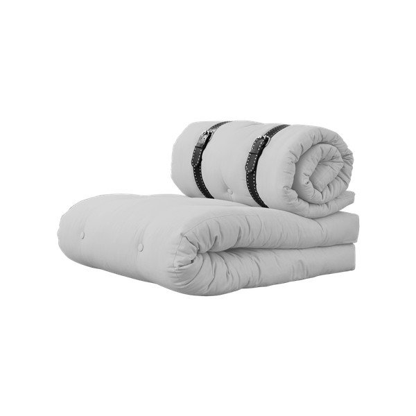 Mainīgs krēsls ar baltām stepētām ādas siksnām Karup Buckle Up Light Grey-image-3