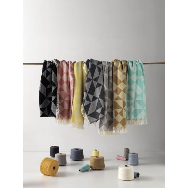 Dzeltens pleds ar kokvilnu Euromant Granīts, 140 x 180 cm-image-1