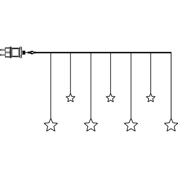 Gaismas dekors ar Ziemassvētku motīvu Dew Drop Stars – Star Trading-image-3